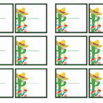 Fiesta Mexican Name Tags Birthday Printable
