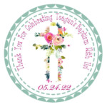 Colorful Pastel Baptism Stickers Baptism Favors Christening Favors