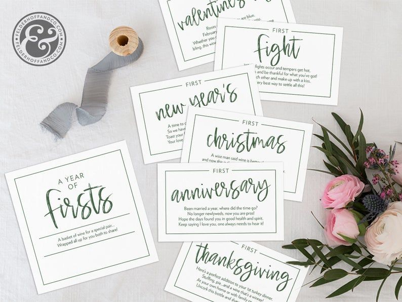 A Year Of Firsts Wine Basket Milestone Tags INSTANT DOWNLOAD 