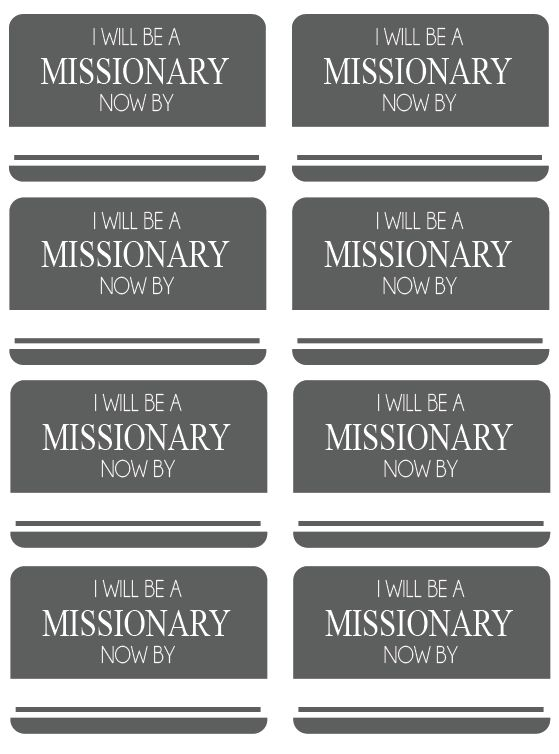 Free Printable Future Missionary Tags