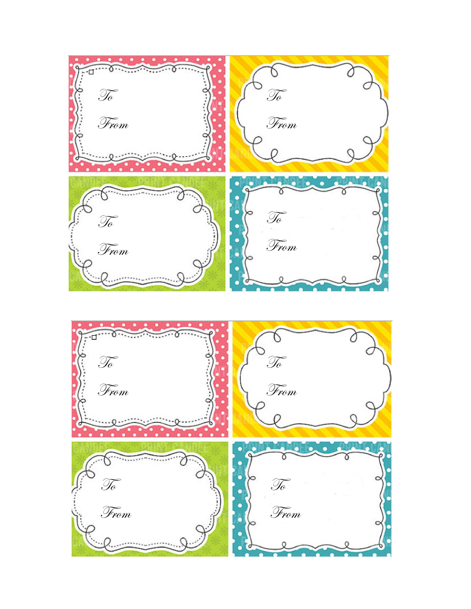44 Free Printable Gift Tag Templates TemplateLab
