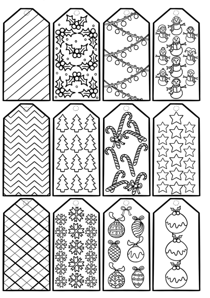 Free Printable Christmas Gift Tags To Colour Christmas Gift Tags 