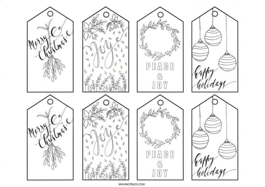 PRINTABLE CHRISTMAS GIFT TAGS Inkstruck Studio Christmas Gift Tags