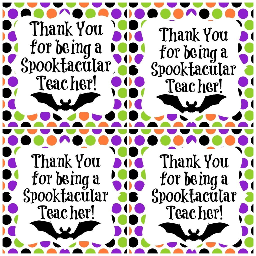 Spooktacular Teacher Gift Tag Halloween Gifts Halloween Teacher Gifts 