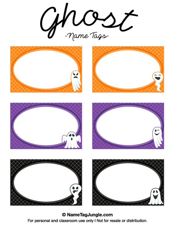 Halloween Name Tag Template Free V rias Estruturas