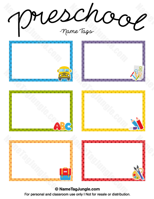 Printable Preschool Name Tags Preschool Name Tags Kindergarten Name 
