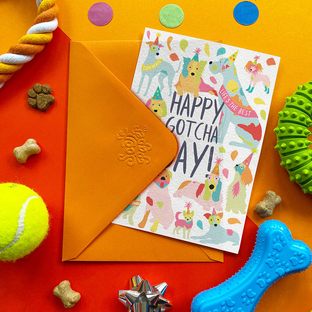 happy Gotcha Day Edible Card For Dogs By Scoff Paper