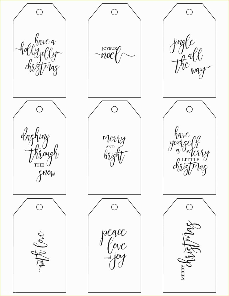 Free Printable Gift Tags Templates Of Printable Christmas Gift Tags 