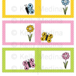Spring Flower Name Tag Printable Cubby Name Tags Printable Name Tags