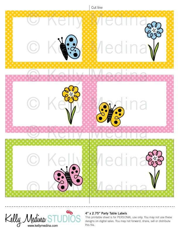 Spring Flower Name Tag Printable Cubby Name Tags Printable Name Tags 
