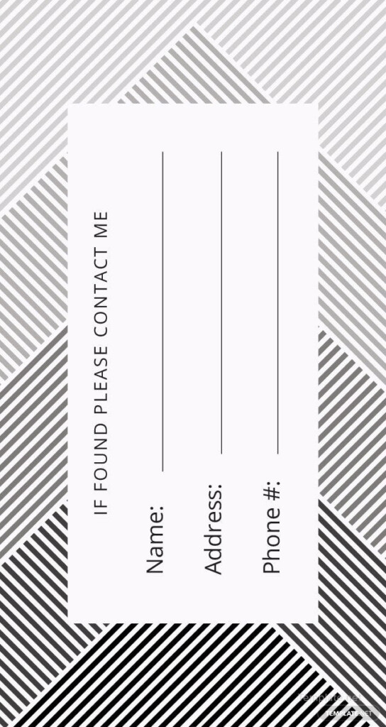 Free Luggage Tag Template In Adobe Photoshop Microsoft Word Microsoft 
