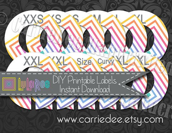 DIY Printable LuLaRoe Clothing Rack Labels LuLaRoe Consultant Tools 
