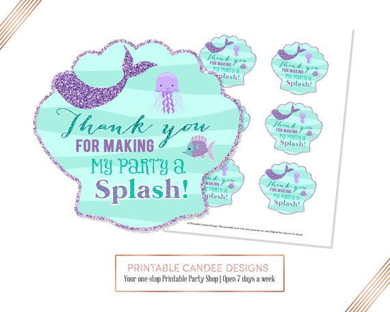 Free Printable Mermaid Thank You Tags