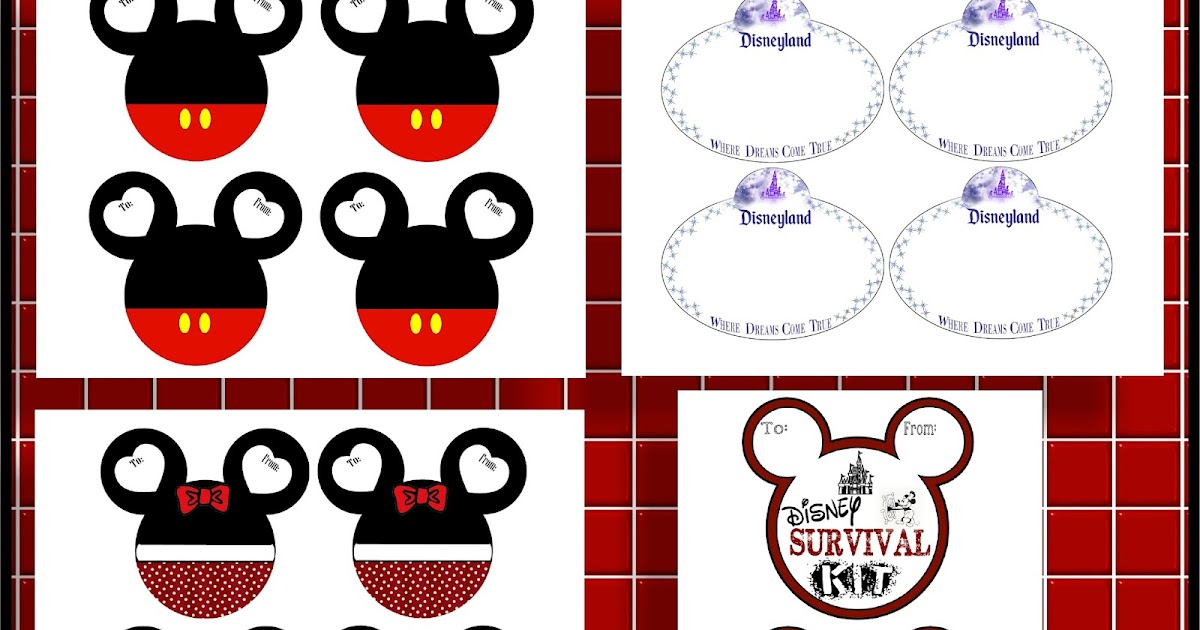 Free Printable Mickey Mouse Gift Tags