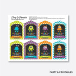 Instant Download Monster Favor Tags Monster Thank You Tags Favor Tags