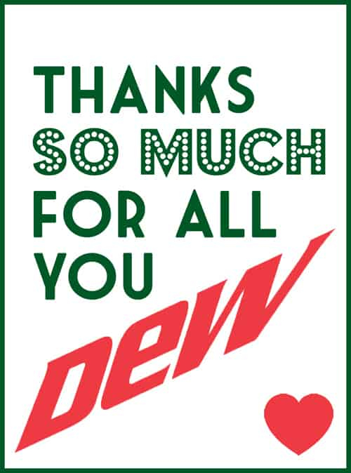 Mountain Dew Printable Gift Tag Half Scratched