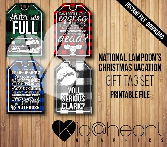 National Lampoon s Christmas Vacation Gift Tag Set Etsy 
