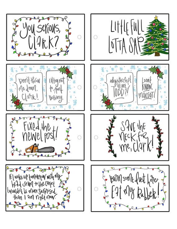 Christmas Vacation Movie Quotes Christmas Gift Tags Printable