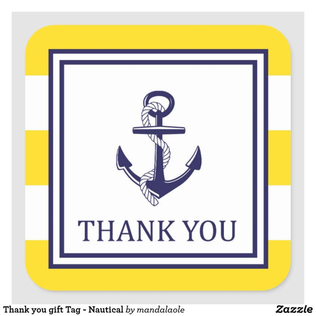 Thank You Gift Tag Nautical Gift Tags Thank You Gifts Thank You 