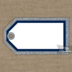 Navy Blue Gift Tags Printable Blank Favor Tags Blue Silver