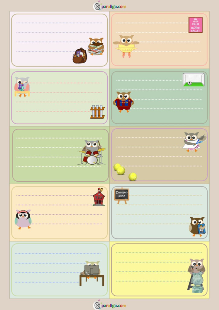 10 Free Printable School Labels Cute As An Owl printables 