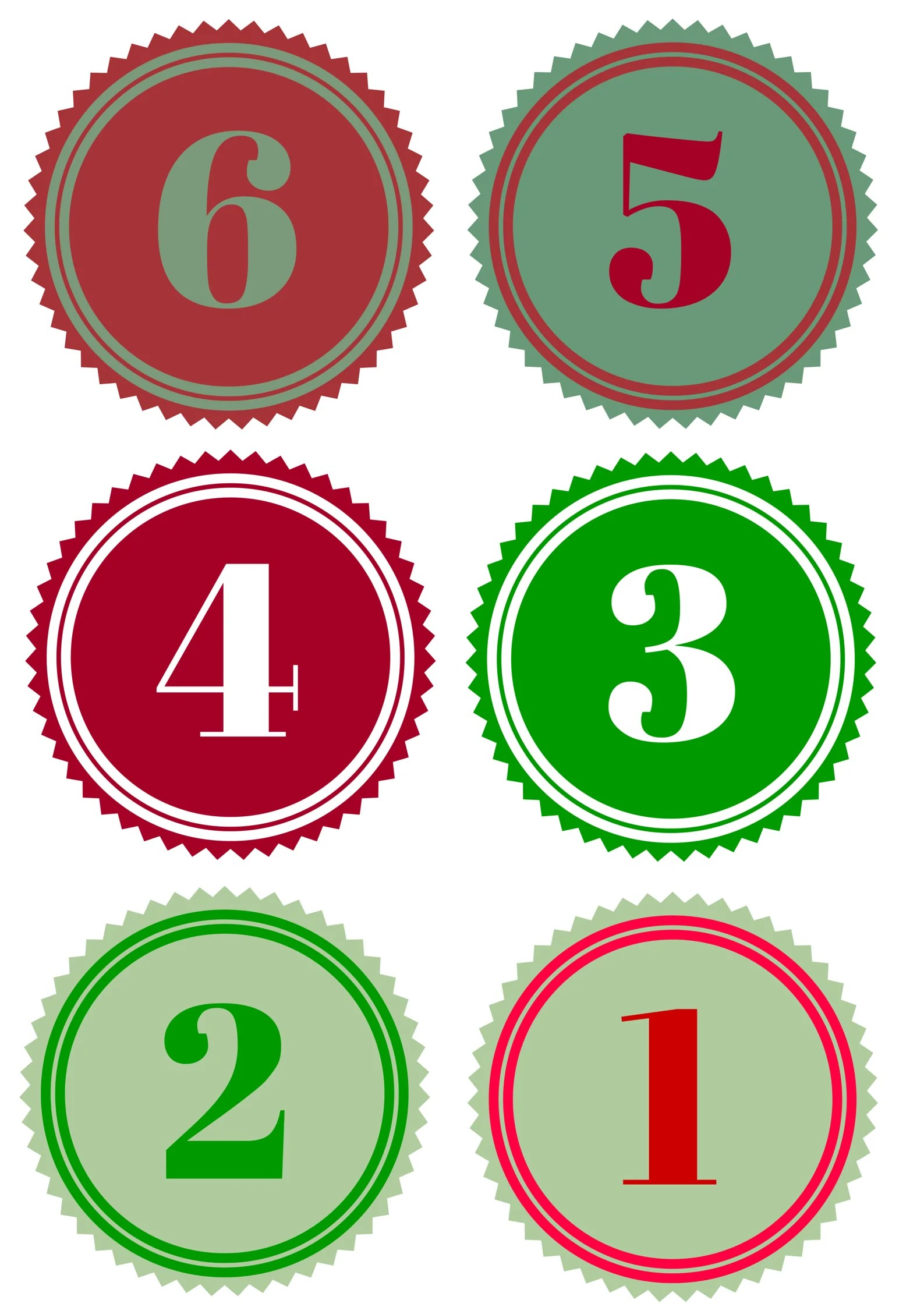 Free Printable Number Tags