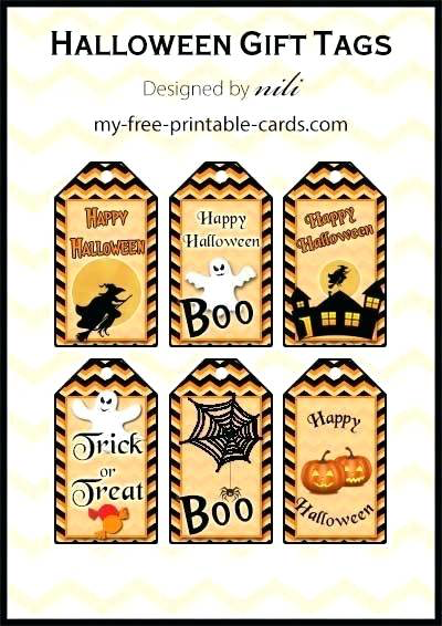 Gift Bag Tag Printable Birthday Tags JimenezPhoto Halloween 