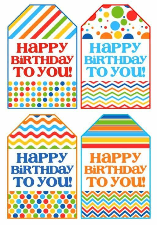 Birthday Gift In A Jar Birthday Gift Tags Printable Happy Birthday