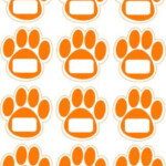 Name Tags Gold Paw Print Paw Print Classroom Themes
