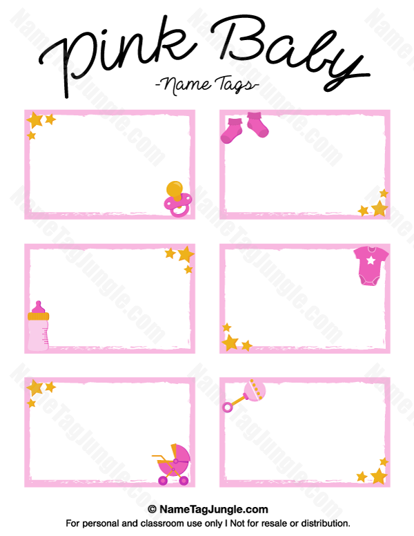 Pink Name Tag Design