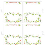 Place Cards Free Place Card Template Christmas Card Templates Free