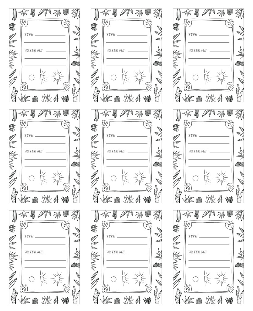 DIY Patternful Planters Free Printables Plant Labels Free 