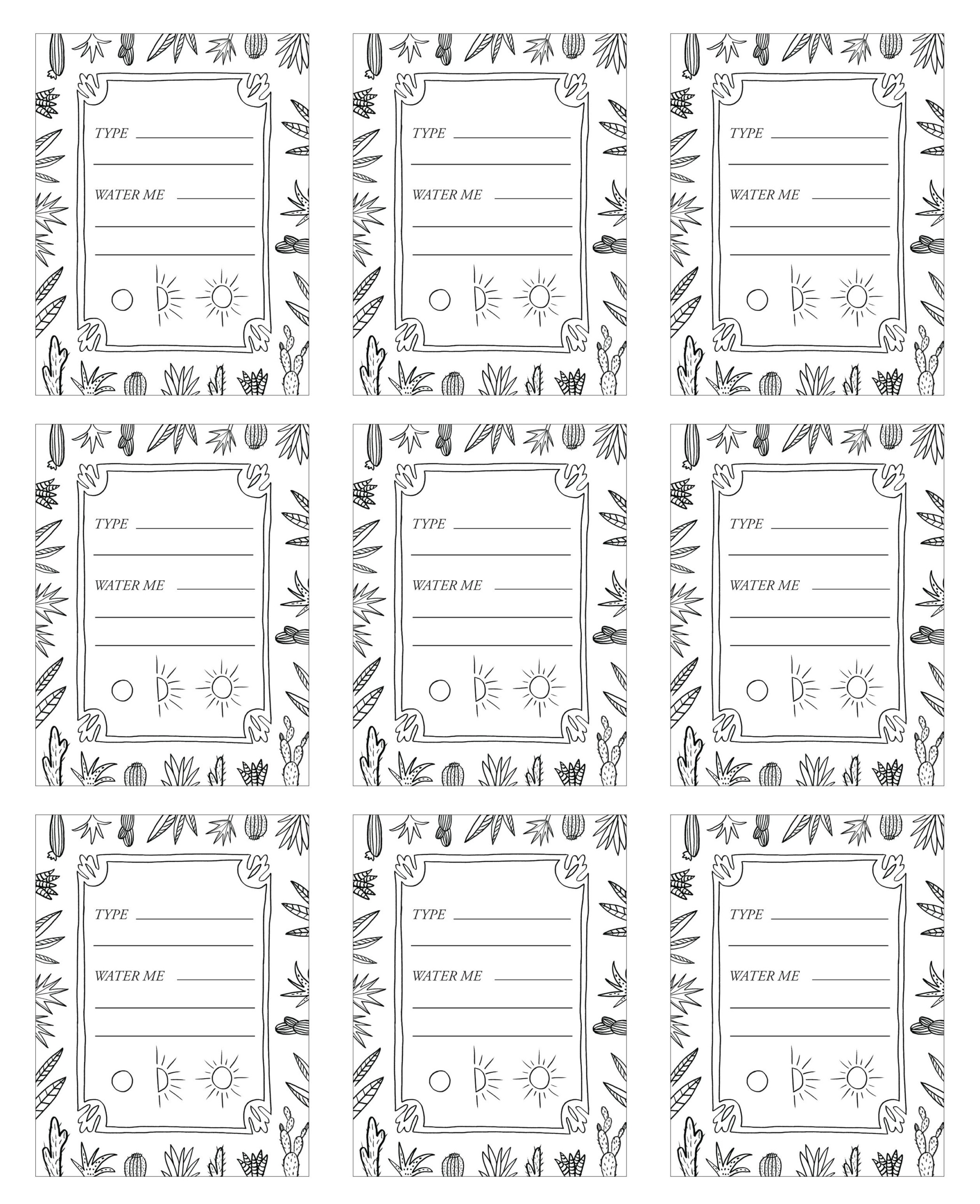 DIY Patternful Planters Free Printables Plant Labels Free