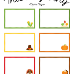 Printable Thanksgiving Name Tags Preschool Name Tags Kindergarten