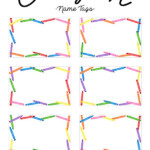 Printable Crayon Name Tags Preschool Name Tags Classroom Name Tags