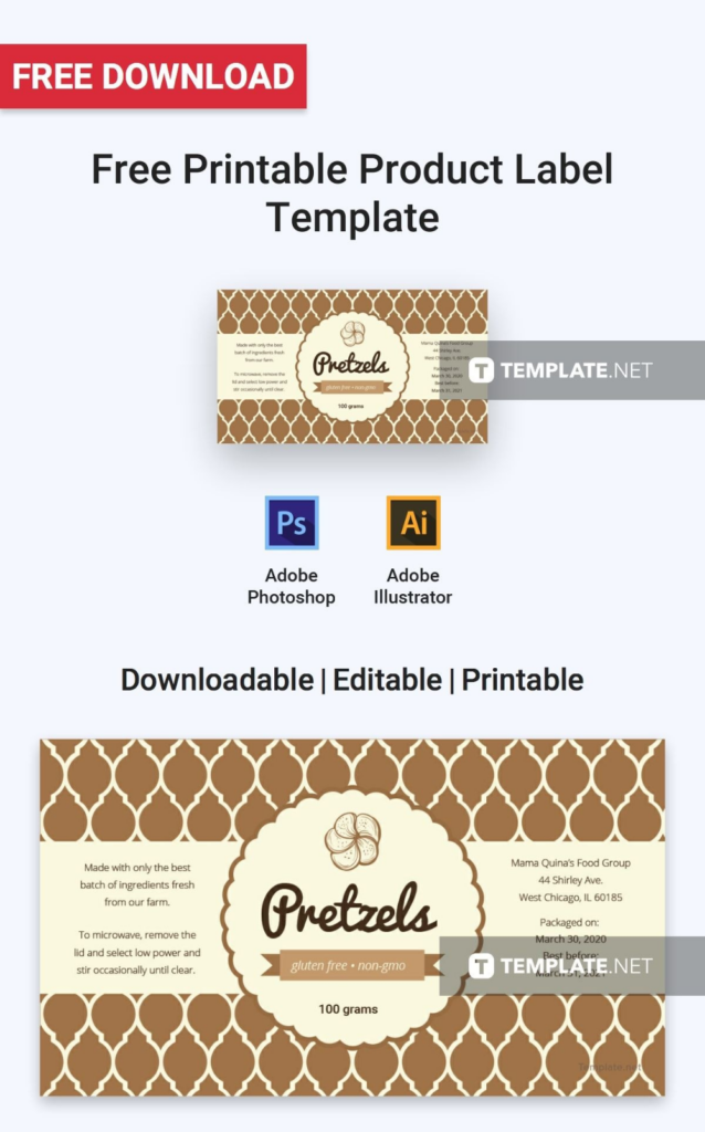 Free Printable Product Label Label Templates Designs With Food Product 