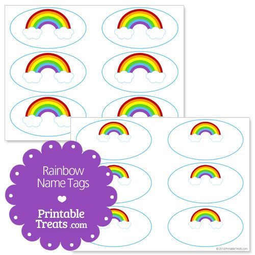 Free Printable Rainbow Name Tags From PrintableTreats Classroom 