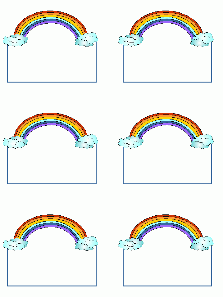 Free Printable Rainbow Name Tags