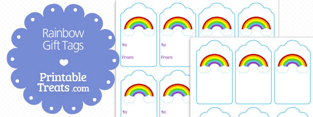 Free Printable Rainbow Gift Tags Printable Treats