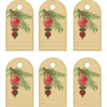 9 Best Free Printable Retro Christmas Tags Printablee