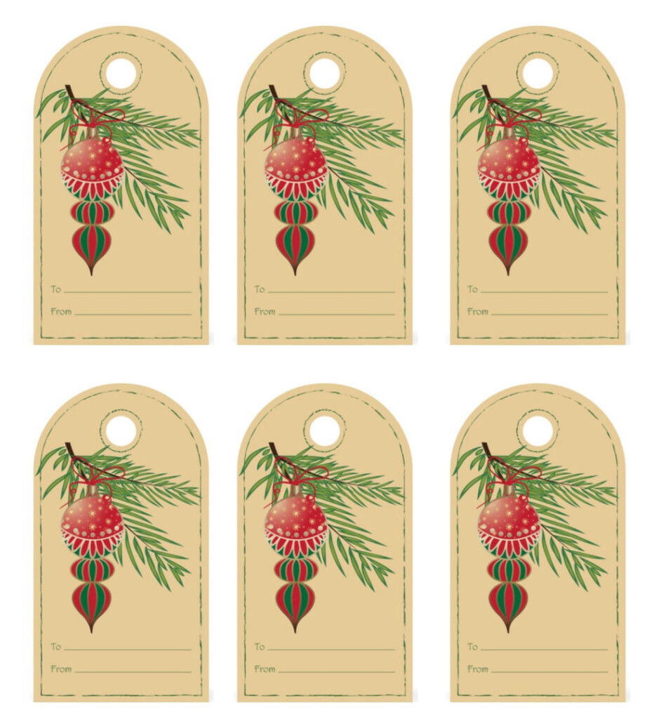 9 Best Free Printable Retro Christmas Tags Printablee