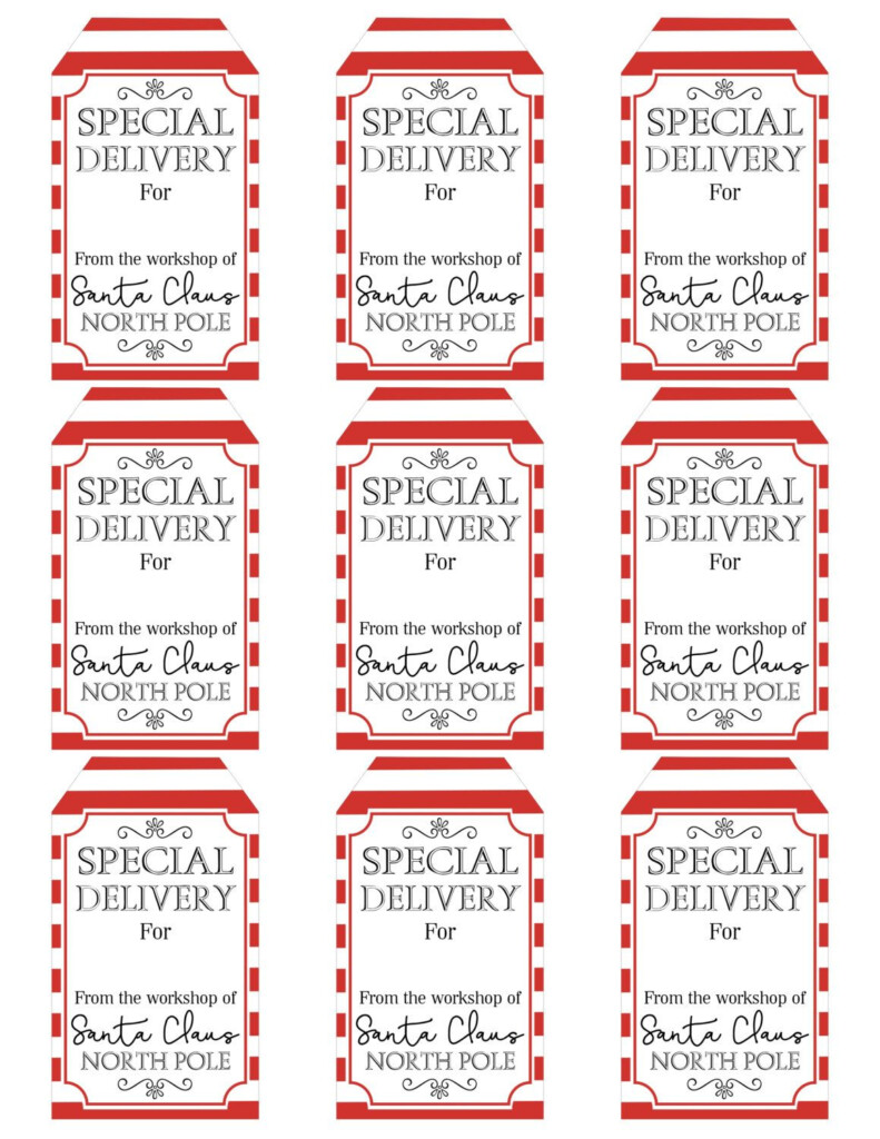 Printable Santa Gift Tags From Santa Tags Holiday Gift Etsy 