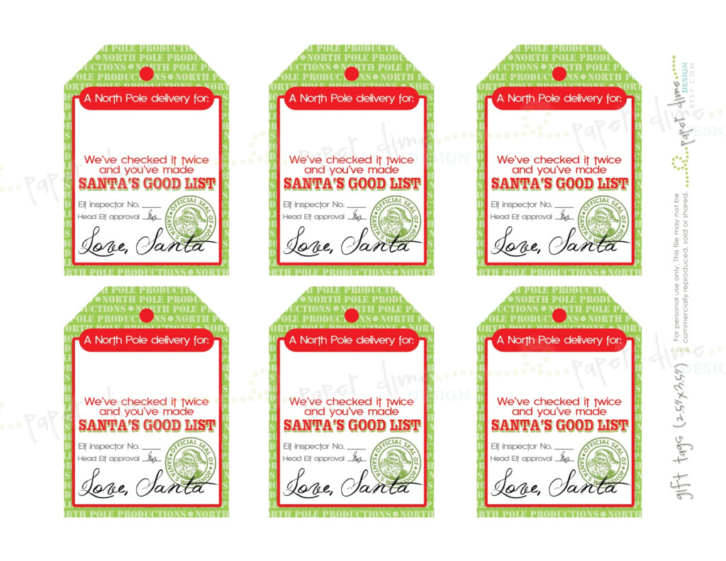 God Bless our Nest Free Printable Love Santa Tags