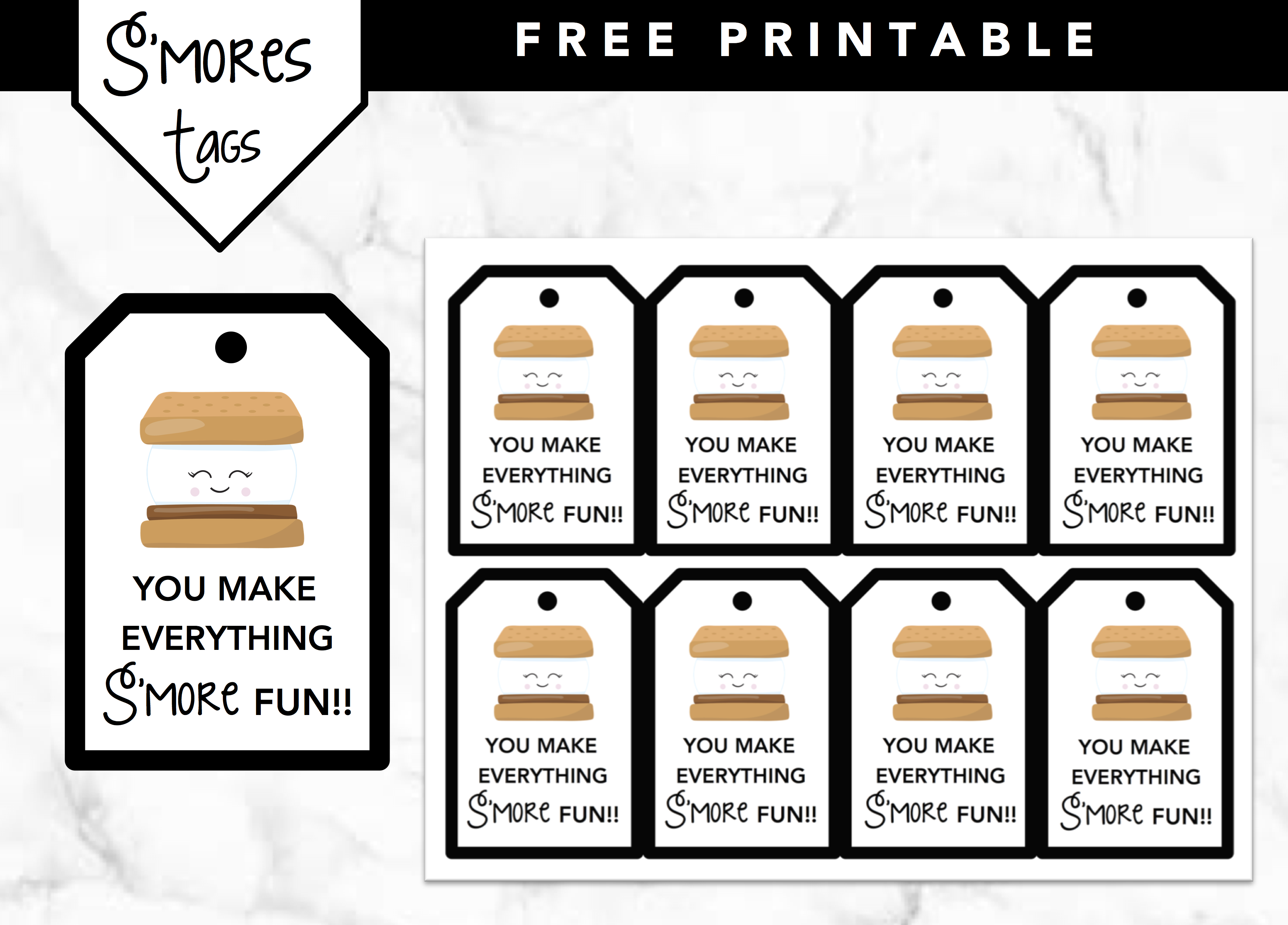 S mores Trail mix Plus Free S mores Printable Sprinkled With Paper