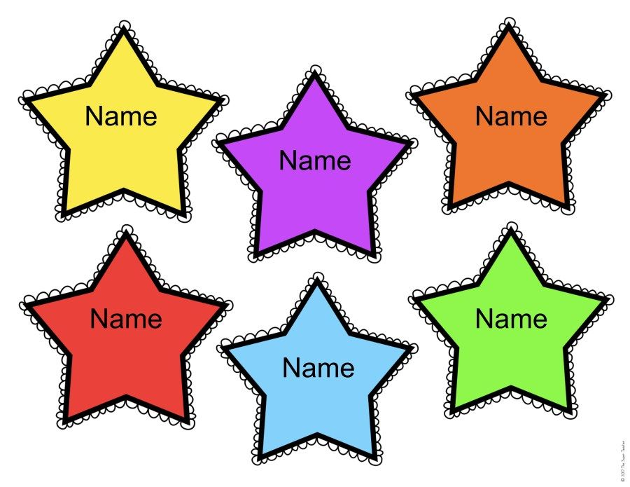 FREE Editable Star Name Tags Preschool Name Tags Classroom Name Tags