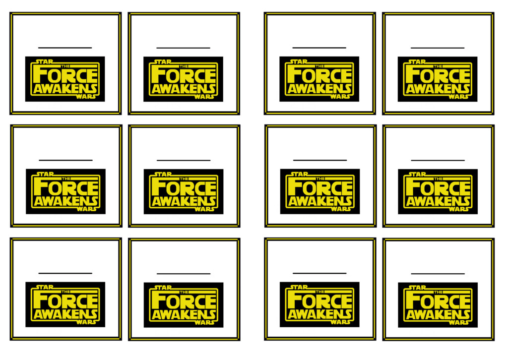 Star Wars The Force Awakens Name Tags Birthday Printable