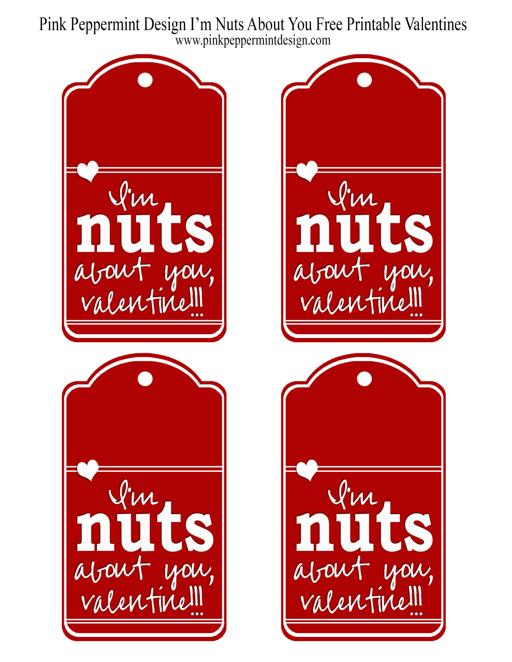 I m Nuts About You Free Printable Valentine Valentines Printables