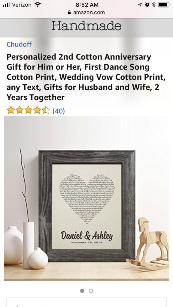 Pin By Danielle Noblit On Gift Ideas Cotton Anniversary Gifts For Him 