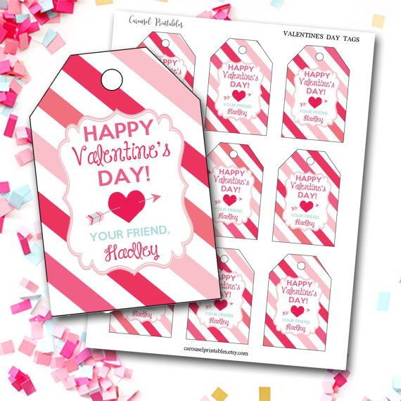 Valentine s Day Tag Girl Valentine s Tag Hearts Valentine s Tag