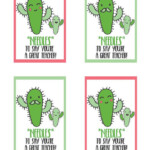 Cactus Teacher Gift Free Printable Tags Teacher Gifts Cactus Gifts